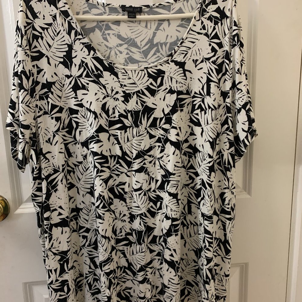 J Jill 3x black floral print